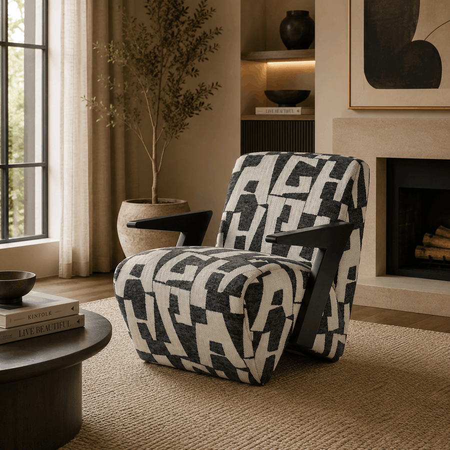 Monaco Geometric Lounge Chair