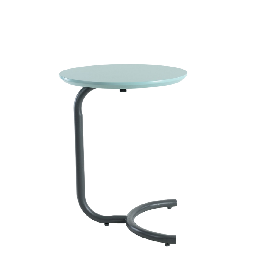Aura Mint Blue C-Shaped Sofa Side Table