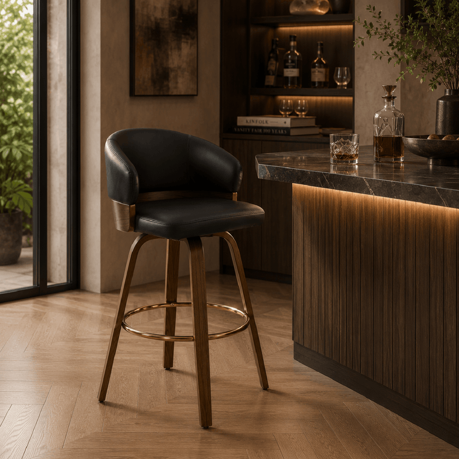 Noir Luxe Bar Stool