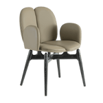 Freya Petal-Back Leather Chair