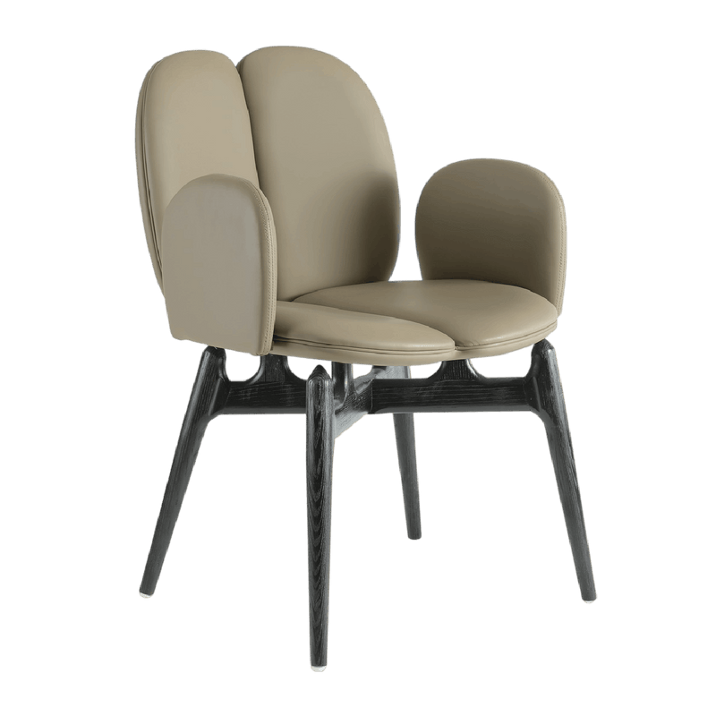 Freya Petal-Back Leather Chair