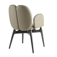 Freya Petal-Back Leather Chair