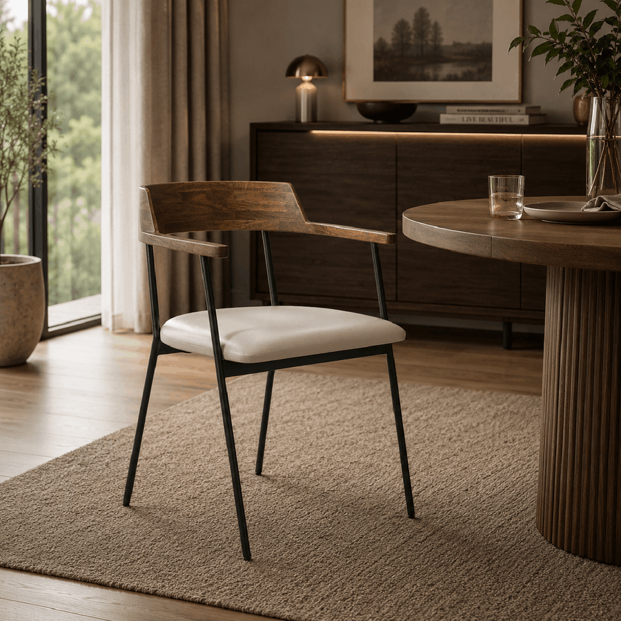 Kai Upholstered Desk & Dining Chair