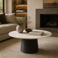Eclipse Marble Pedestal Table