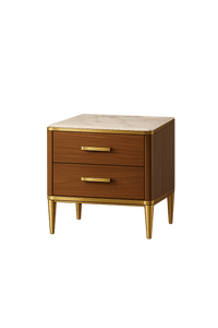 SIDE TABLE WOODEN WITH MARBLE TOP
