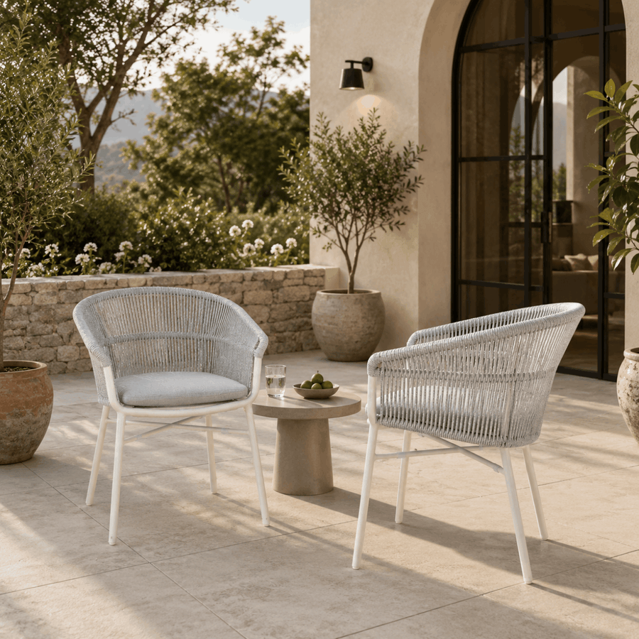 Santorini Woven Cord Outdoor Dining Chair