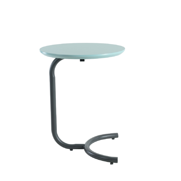 Aura Mint Blue C-Shaped Sofa Side Table