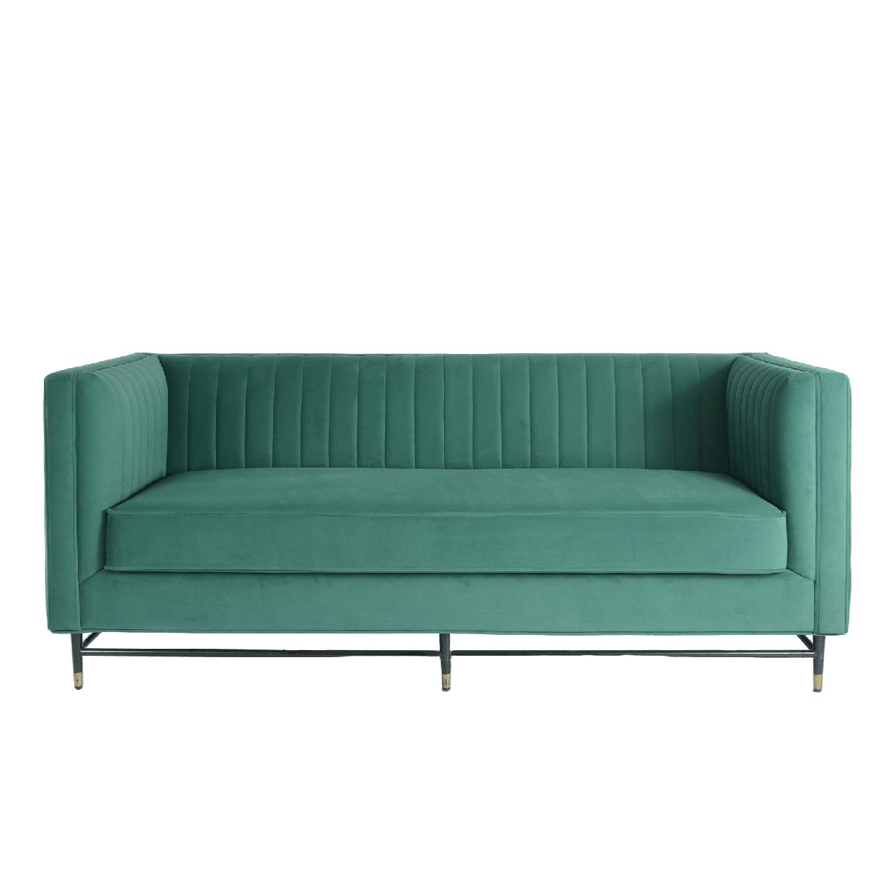 Esme Vertical-Stitch Tuxedo Sofa
