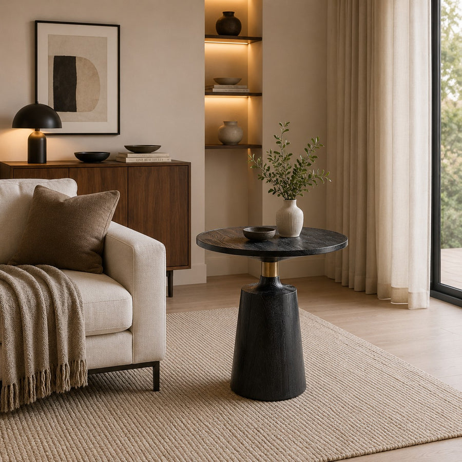 Obsidian Pedestal Table