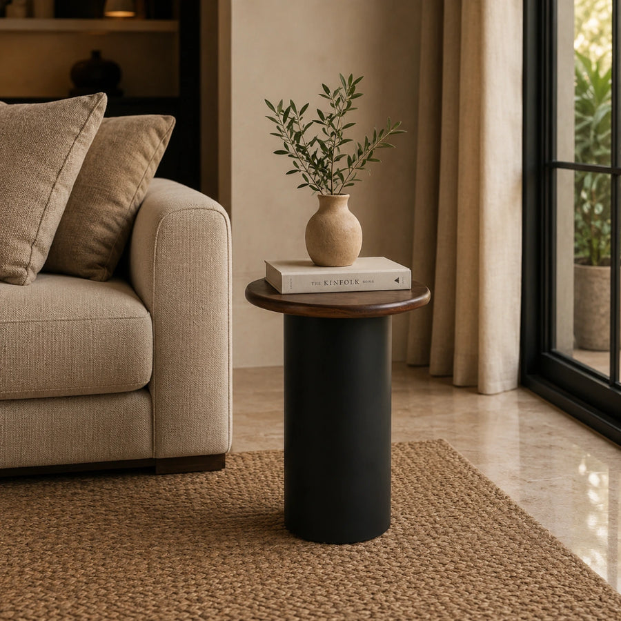 Halo Pedestal Side Table