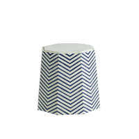 Caspian Chevron Inlay Hexagonal Side Table