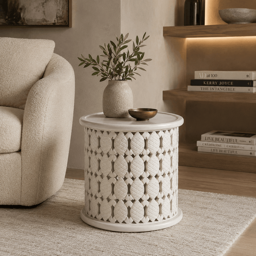 Valencia Carved Side Table