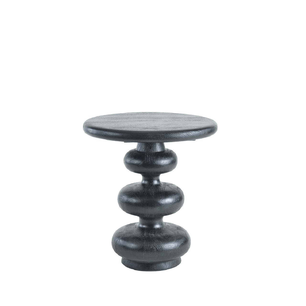 Obsidian Pedestal Side Table