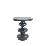 Obsidian Pedestal Side Table