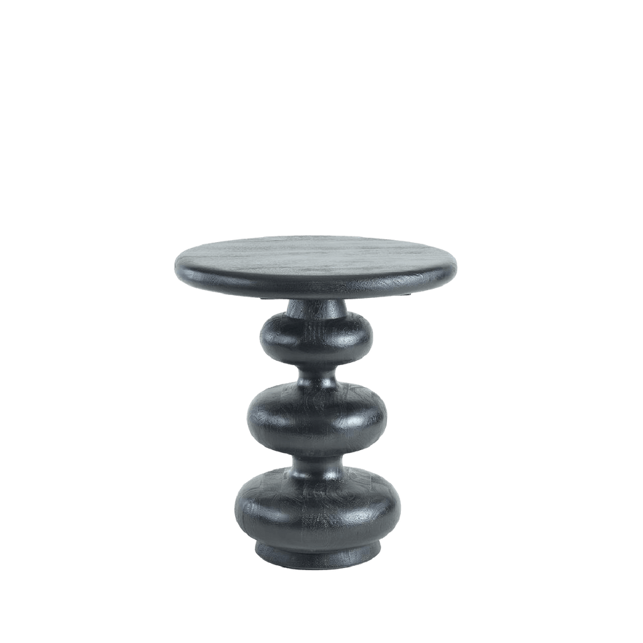 Obsidian Pedestal Side Table