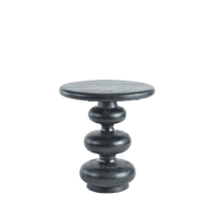 Obsidian Pedestal Side Table