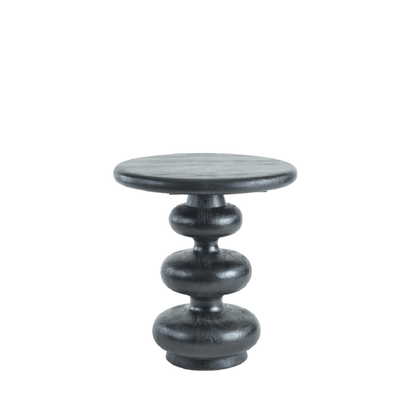 Obsidian Pedestal Side Table